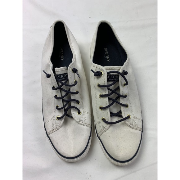 Sperry Other - Sperry Top-Sider Womens STS90549 SeaCoast IVORY Canvas Boat Shoe Sneakers Sz 12